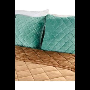 Home Reflection Set of 2 Plush Diamond Dec Pillows with Tassels Green